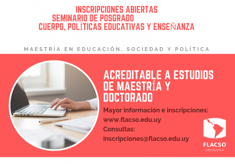 Inscripciones abiertas Seminario Cuerpo, políticas educativas y enseñanza