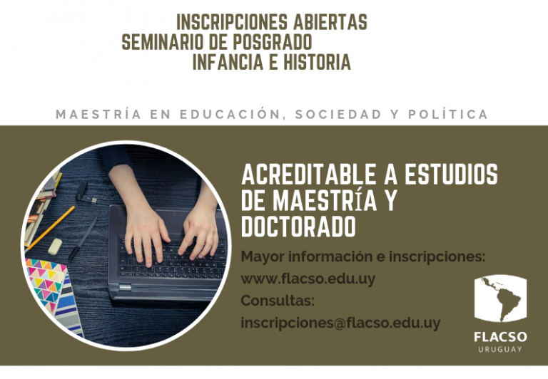 Inscripciones abiertas Seminario Infancia e Historia