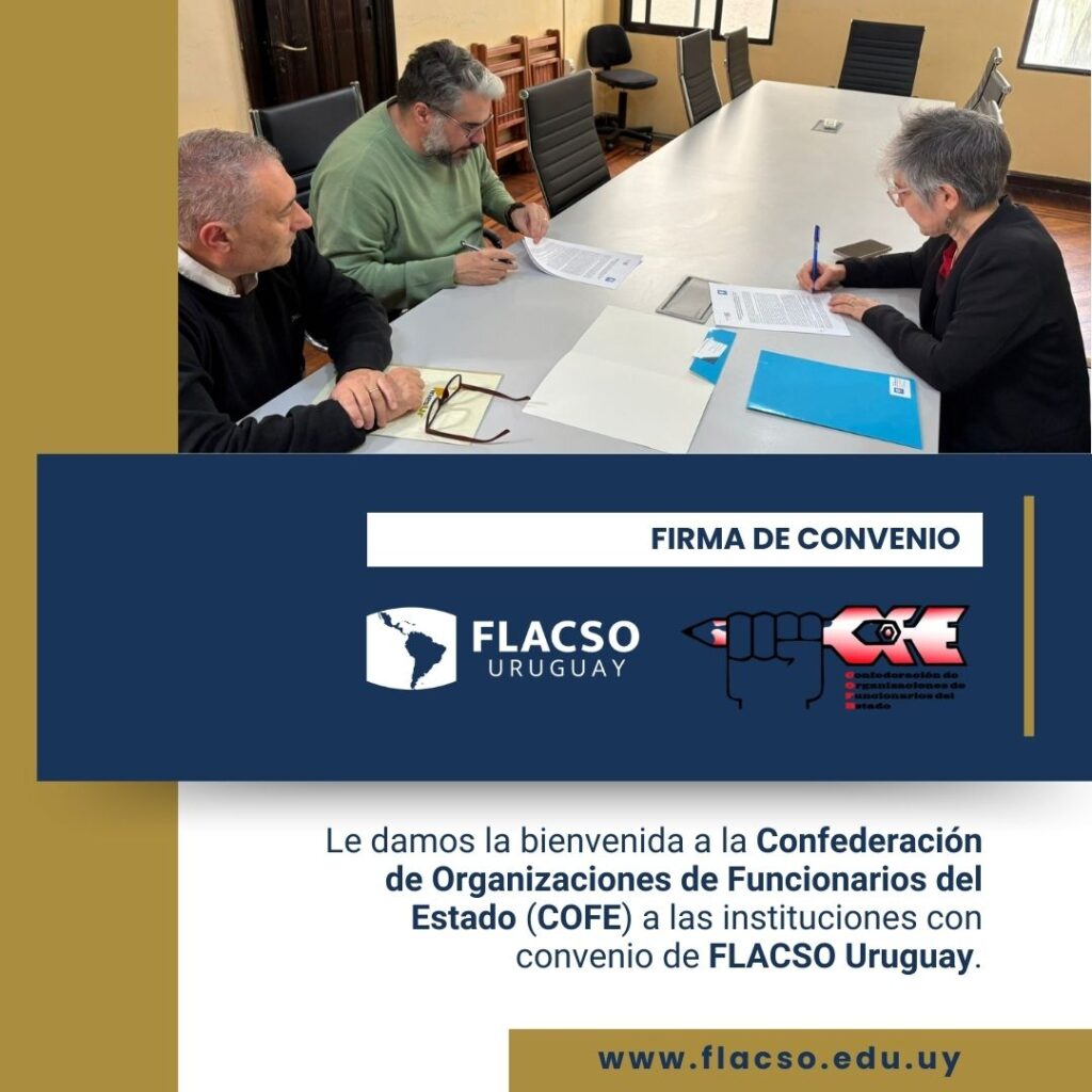Firma de convenio entre FLACSO Uruguay y COFE