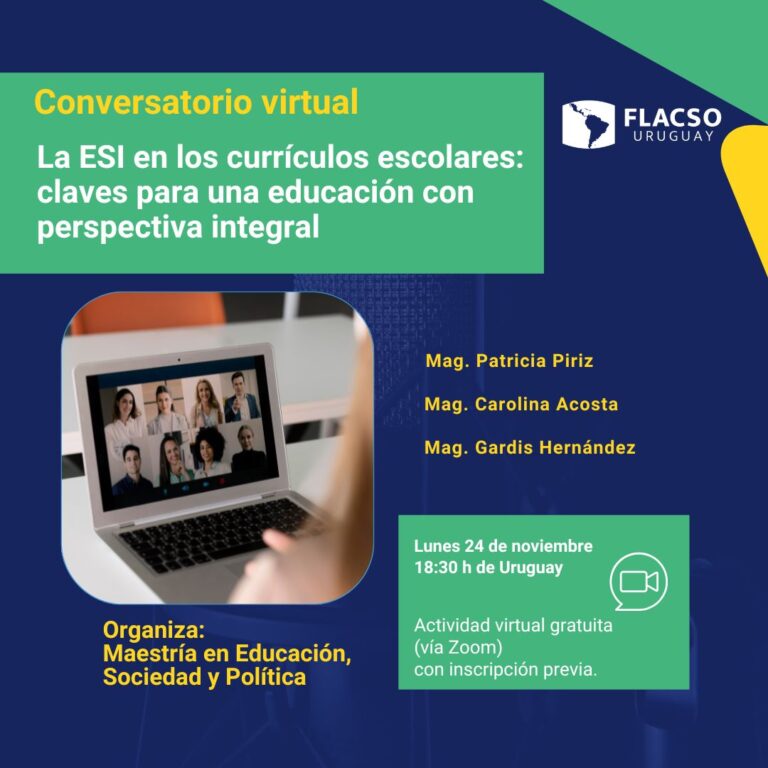 Conversatorio Virtual: La ESI en los currículos escolares: claves para una educación con perspectiva integral